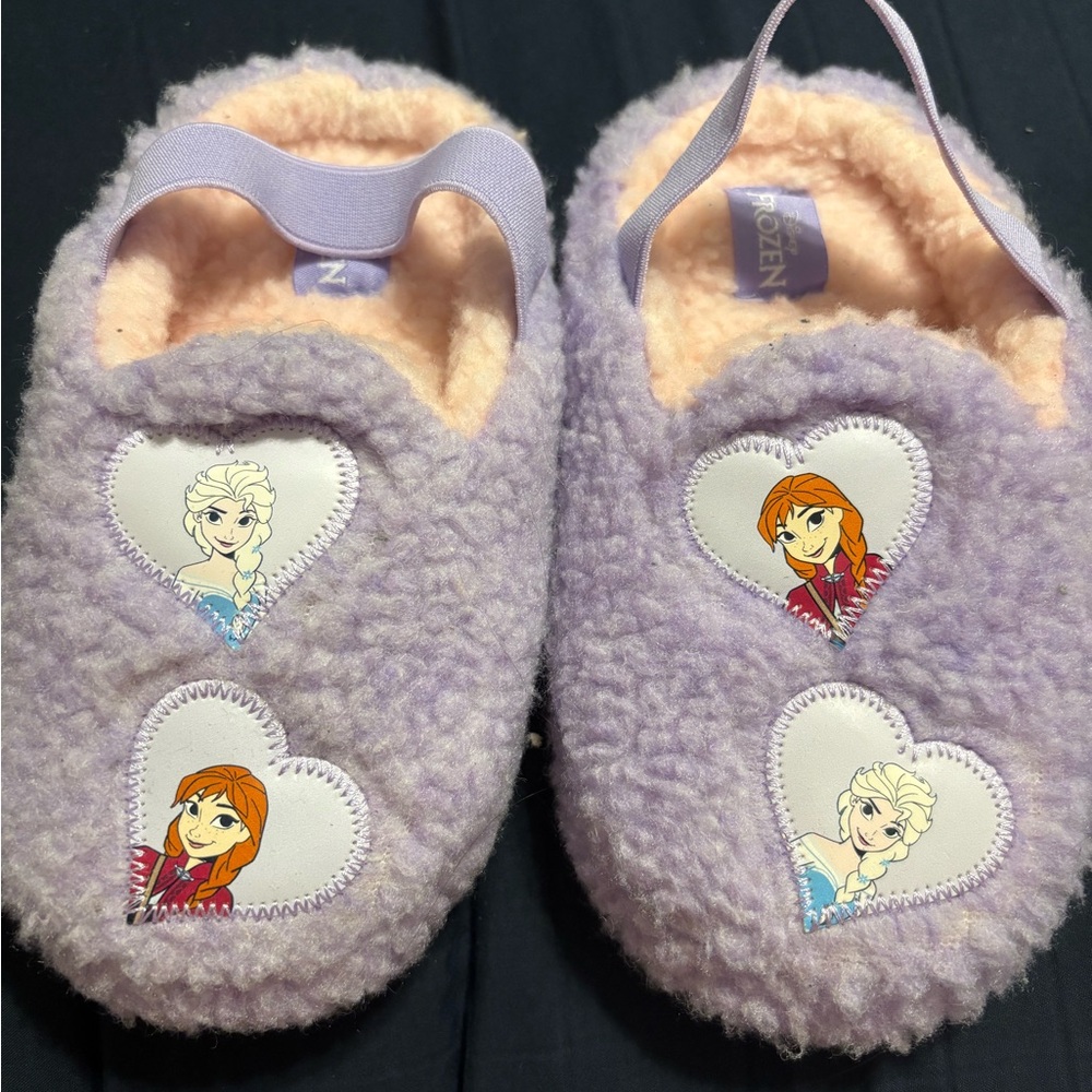 Disney Frozen Purple and Pink Kids Slippers